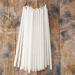 1061 CIERGERIE DES PREMONTRES Bougies & Parfums D'intérieur|Maison De Campagne-Set de 25 bougies fines - Blanc