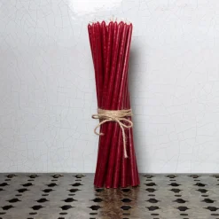 1061 CIERGERIE DES PREMONTRES Bougies & Parfums D'intérieur|L'esprit Merci-Set de 25 bougies fines - Bordeaux