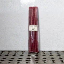 1061 CIERGERIE DES PREMONTRES Bougies & Parfums D'intérieur|L'esprit Merci-Set de 25 bougies fines - Bordeaux