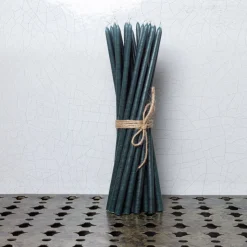 1061 CIERGERIE DES PREMONTRES Bougies & Parfums D'intérieur-Set de 25 bougies fines - Vert