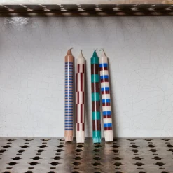 208 HAY Bougies & Parfums D'intérieur-Set de 4 bougies Geometry - Marron