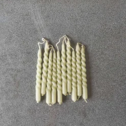 208 HAY Bougies & Parfums D'intérieur-Set de 10 bougies Swirl - Light Green
