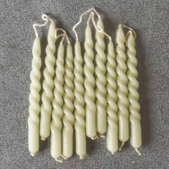 208 HAY Bougies & Parfums D'intérieur-Set de 10 bougies Swirl - Light Green