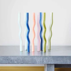 880 HEADSUP DESIGN COMPANY Bougies & Parfums D'intérieur-Set de 2 bougies Wiggle - Bleu