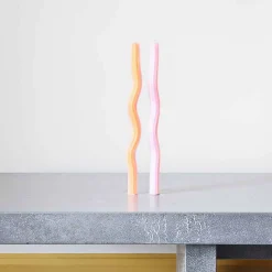 880 HEADSUP DESIGN COMPANY Bougies & Parfums D'intérieur-Set de 2 bougies Wiggle - Orange