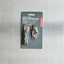 163 KIKKERLAND Accessoires De Salle De Bain-Set de 2 coupe-ongles pour mains et pieds - Argenté