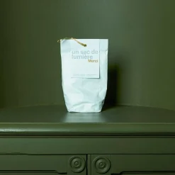 MERCI Guirlandes & Bobines|Maison De Campagne-Set de 4 lanternes en papier - Blanc et or