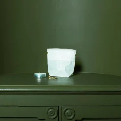 MERCI Guirlandes & Bobines|Maison De Campagne-Set de 4 lanternes en papier - Blanc et or