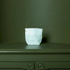 MERCI Guirlandes & Bobines|Maison De Campagne-Set de 4 lanternes en papier - Blanc et or