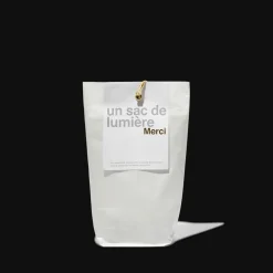 MERCI Guirlandes & Bobines|Maison De Campagne-Set de 4 lanternes en papier - Blanc et or