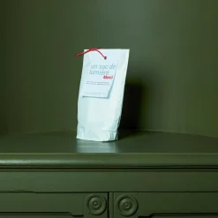 MERCI Guirlandes & Bobines|Maison De Campagne-Set de 4 lanternes en papier - Blanc et argenté