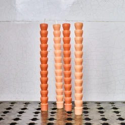 1017 SLS AGENCY Bougies & Parfums D'intérieur-Set de bougie Taper - Orange & Peach