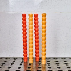 1017 SLS AGENCY Bougies & Parfums D'intérieur|L'esprit Merci-Set de bougie Taper - Rouge & Terracotta