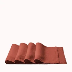 200 LINTEX Sets De Table-Set de table en lin lavé - Rouge Urushi