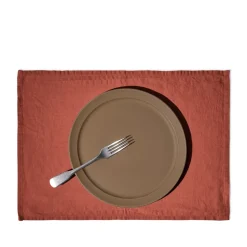 200 LINTEX Sets De Table-Set de table en lin lavé - Rouge Urushi