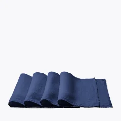 200 LINTEX Sets De Table-Set de table en lin lavé - Bleu Shibori