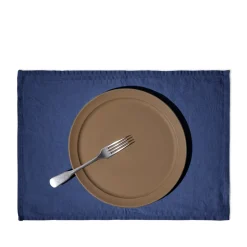 200 LINTEX Sets De Table-Set de table en lin lavé - Bleu Shibori