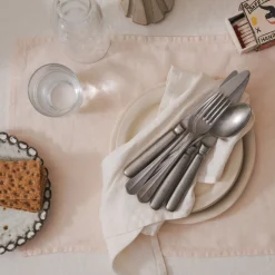 200 LINTEX Sets De Table-Set de table en lin lavé - Blanc de Ceruse