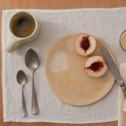 200 LINTEX Sets De Table-Set de table en lin lavé - Blanc Optique