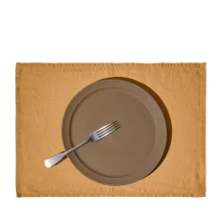 200 LINTEX Sets De Table-Set de table en lin lavé - Jaune Asahi