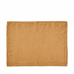 200 LINTEX Sets De Table-Set de table en lin lavé - Jaune Asahi