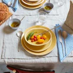 200 LINTEX Sets De Table-Set de table en lin lavé - Gris Vésuve