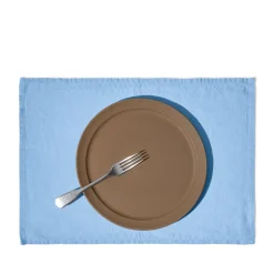 200 LINTEX Sets De Table-Set de table en lin lavé - Bleu Tyrrhénien