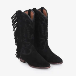 Femme SHILOH Bottes-- Bottes Midnight Franges - Noir