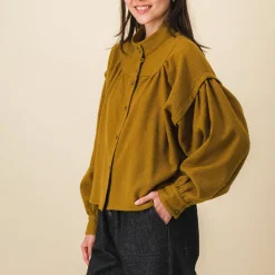 Femme SIX SŒURS Chemises-SIXSOEURS - Blouse Arlette - Marron