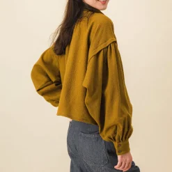 Femme SIX SŒURS Chemises-SIXSOEURS - Blouse Arlette - Marron