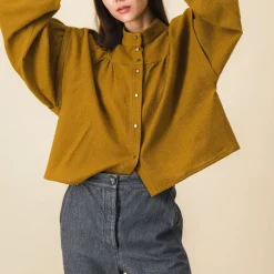 Femme SIX SŒURS Chemises-SIXSOEURS - Blouse Arlette - Marron