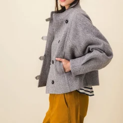 Femme SIX SŒURS Vestes-SIXSOEURS - Blouson Alba - Gris