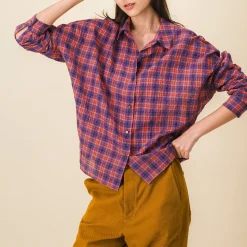 Femme SIX SŒURS Chemises-SIXSOEURS - Chemise Jamie - Violet