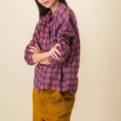 Femme SIX SŒURS Chemises-SIXSOEURS - Chemise Jamie - Violet