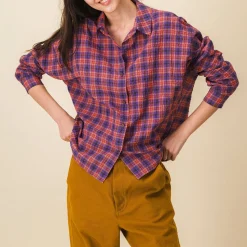 Femme SIX SŒURS Chemises-SIXSOEURS - Chemise Jamie - Violet