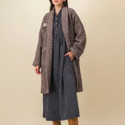 Femme SIX SŒURS Manteaux-SIXSOEURS - Manteau Albertine - Marron