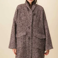 Femme SIX SŒURS Manteaux-SIXSOEURS - Manteau Albertine - Marron