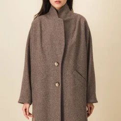 Femme SIX SŒURS Manteaux-SIXSOEURS - Manteau Alexandra - Beige