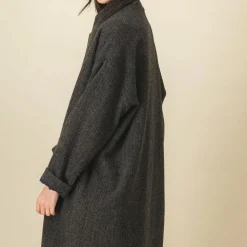 Femme SIX SŒURS Manteaux-SIXSOEURS - Manteau Clotilde - Noir/Vert