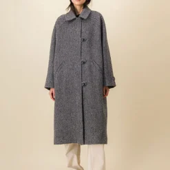 Femme SIX SŒURS L'esprit Merci|Manteaux-SIXSOEURS - Manteau Odile - Gris