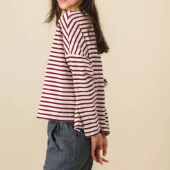 Femme SIX SŒURS T-shirts-SIXSOEURS - Mariniére Melie - Bordeaux
