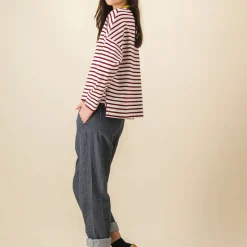 Femme SIX SŒURS T-shirts-SIXSOEURS - Mariniére Melie - Bordeaux