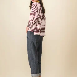 Femme SIX SŒURS T-shirts-SIXSOEURS - Mariniére Melie - Bordeaux