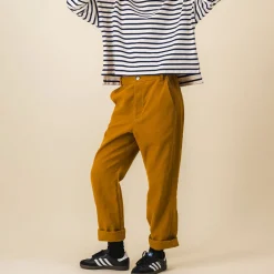 Femme SIX SŒURS Pantalons-SIXSOEURS - Pantalon Jodie - Ocre