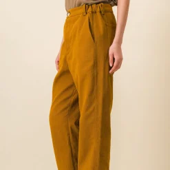 Femme SIX SŒURS Pantalons-SIXSOEURS - Pantalon Jodie - Ocre