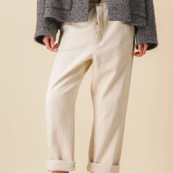 Femme SIX SŒURS Pantalons-SIXSOEURS - Pantalon Pearl - Ecru