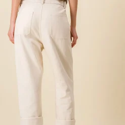 Femme SIX SŒURS Pantalons-SIXSOEURS - Pantalon Pearl - Ecru