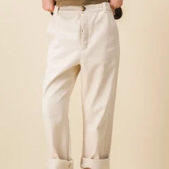 Femme SIX SŒURS Pantalons-SIXSOEURS - Pantalon Pearl - Ecru