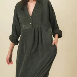 Femme SIX SŒURS Robes-SIXSOEURS - Robe Sue - Verte