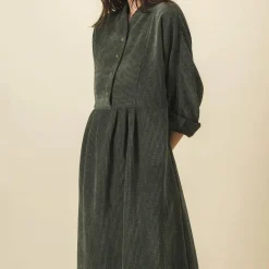 Femme SIX SŒURS Robes-SIXSOEURS - Robe Sue - Verte